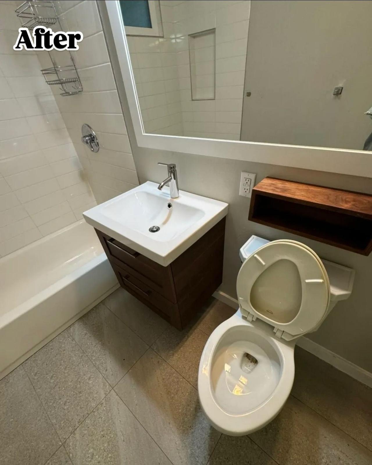 Bathroom after cleaning