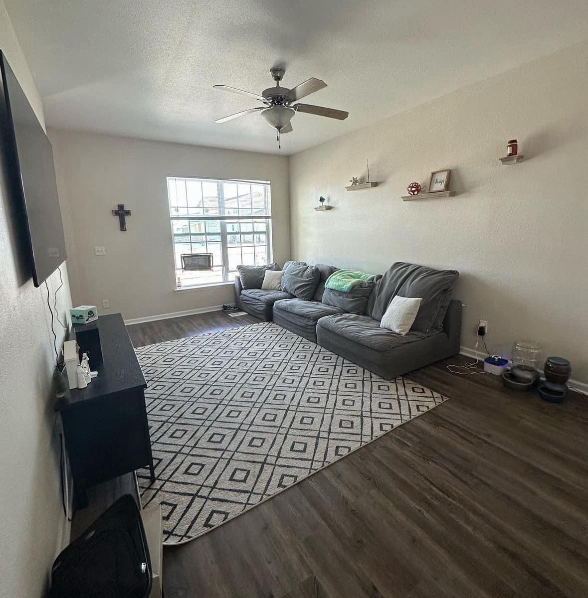 Living room after cleaning
